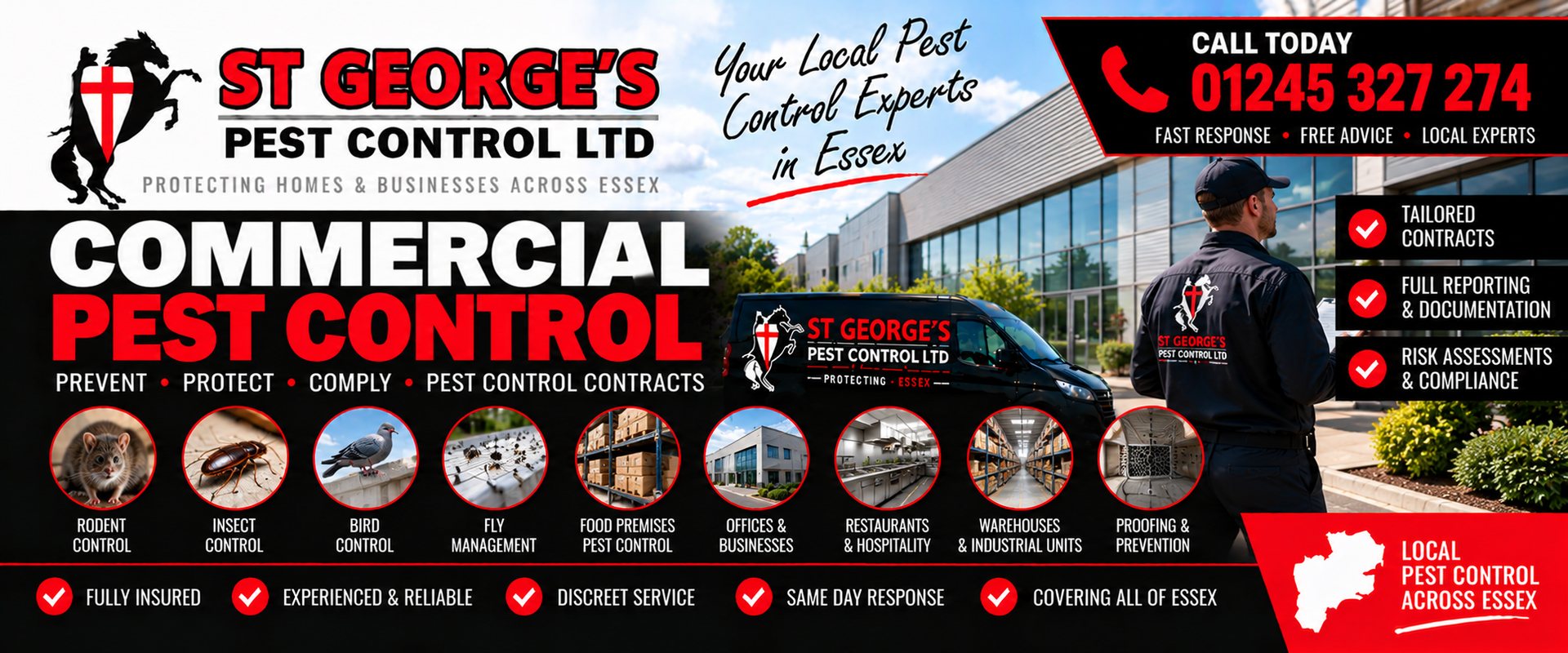 Pest Control for Restaurants and Food Businesses in Essex - St Georges Pest Control Ltd, Essex