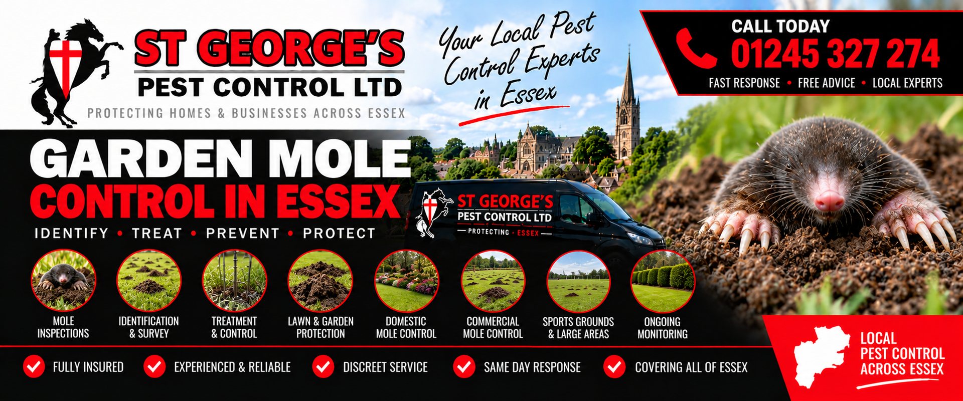 Why Molehills Keep Coming Back to Your Garden - St Georges Pest Control Ltd, Essex