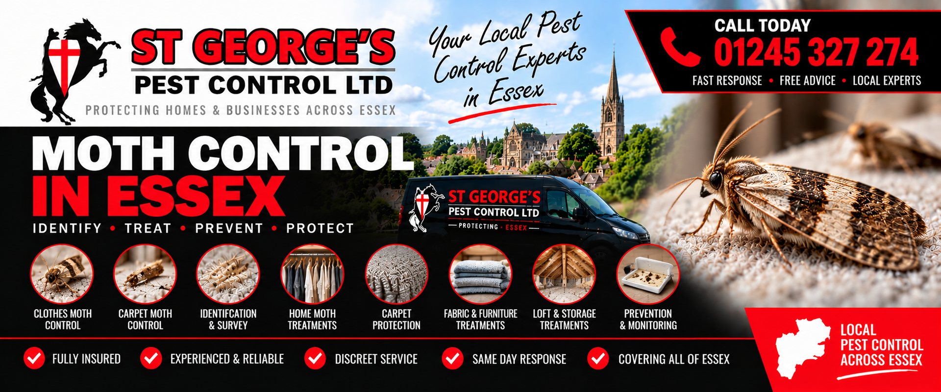 Clothes Moths: Signs, Damage and What to Do - St Georges Pest Control Ltd, Essex
