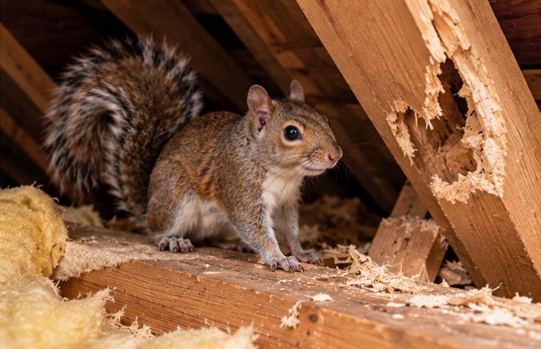 Squirrel Damage to Roof Spaces, Cables and Insulation